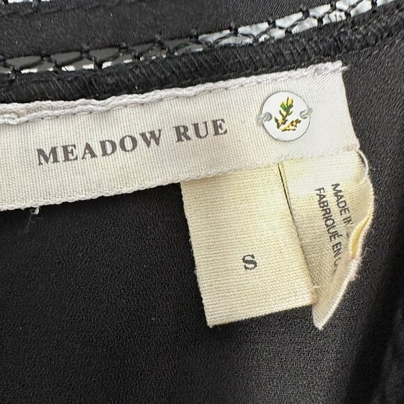 Anthropologie Meadow Rue Top Small Fanya Black Velvet Burnout Whimsigoth - Picture 3 of 11